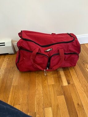 Men's Red Duffel Bag - Spacious Travel & Gym Ricardo